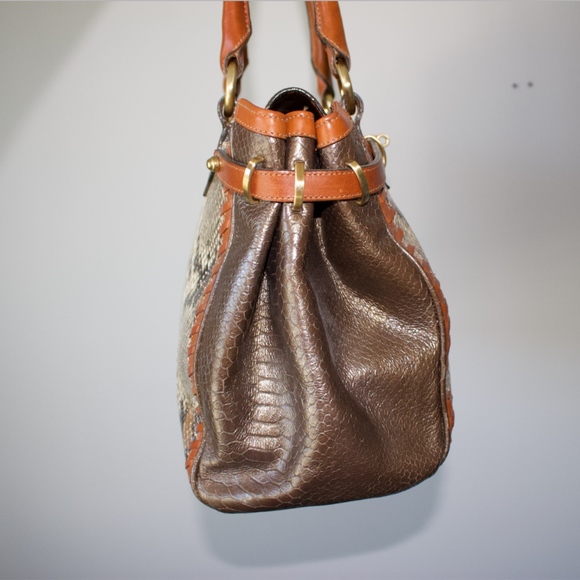 Brahmin - Snake skin Tan purse